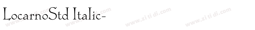 LocarnoStd Italic字体转换